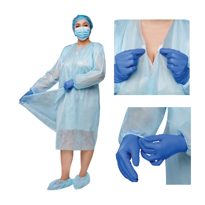 Халат для пацієнта,р.48-50 ,д.110 см,зав’язки,спанбонд 30 г/м2, н/ст.,ТМ"АХІЛЛ"